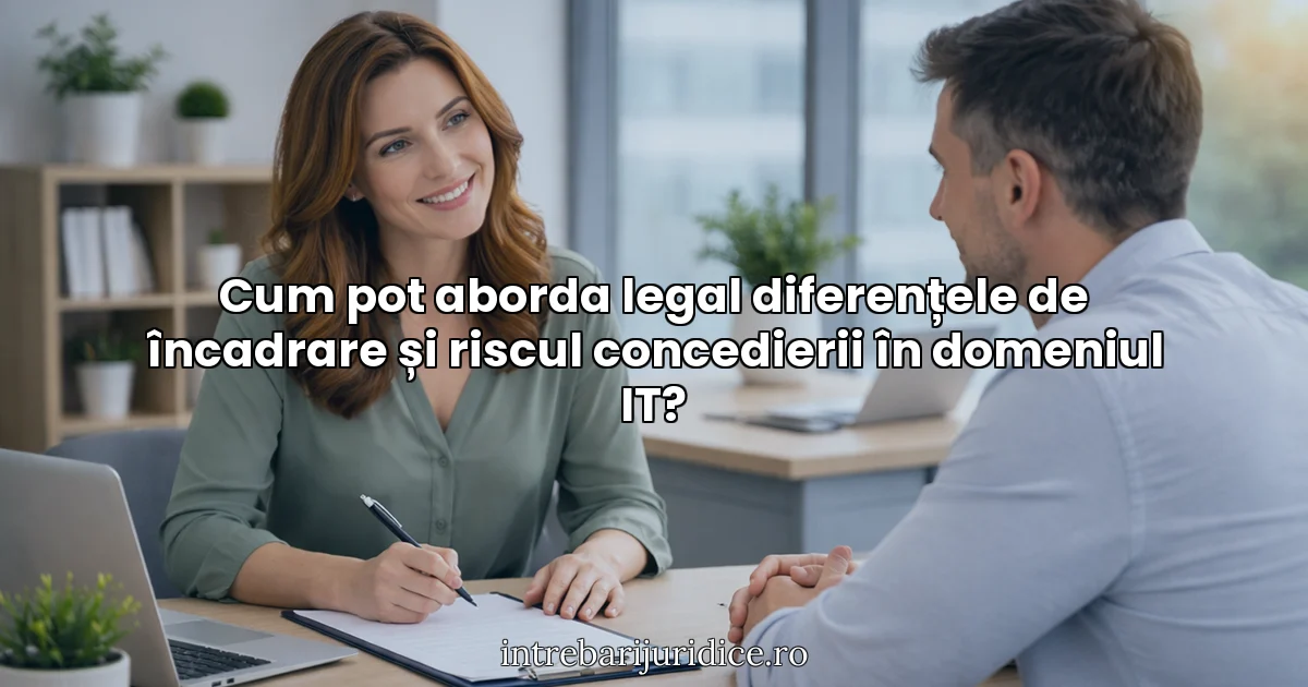 Cum pot aborda legal diferențele de încadrare și riscul concedierii în domeniul IT?