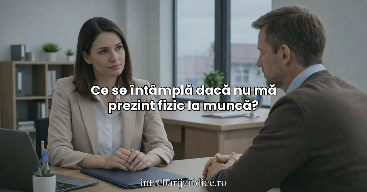 Ce se întâmplă dacă nu mă prezint fizic la muncă?