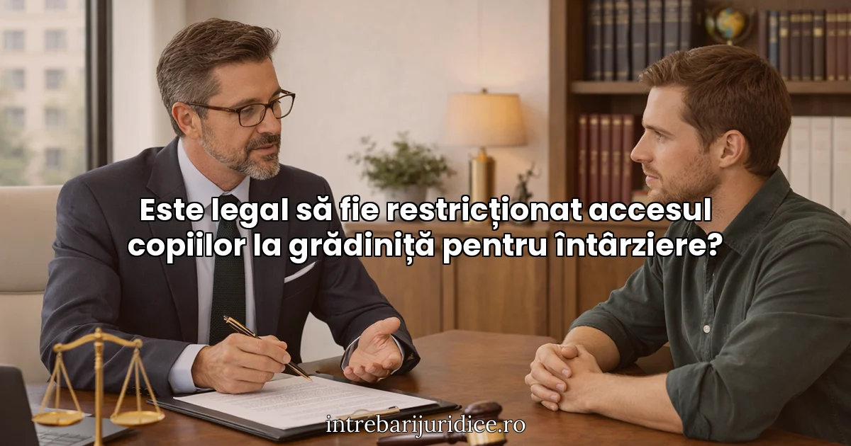 Este legal să fie restricționat accesul copiilor la grădiniță pentru întârziere?