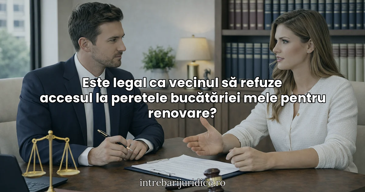 Este legal ca vecinul să refuze accesul la peretele bucătăriei mele pentru renovare?