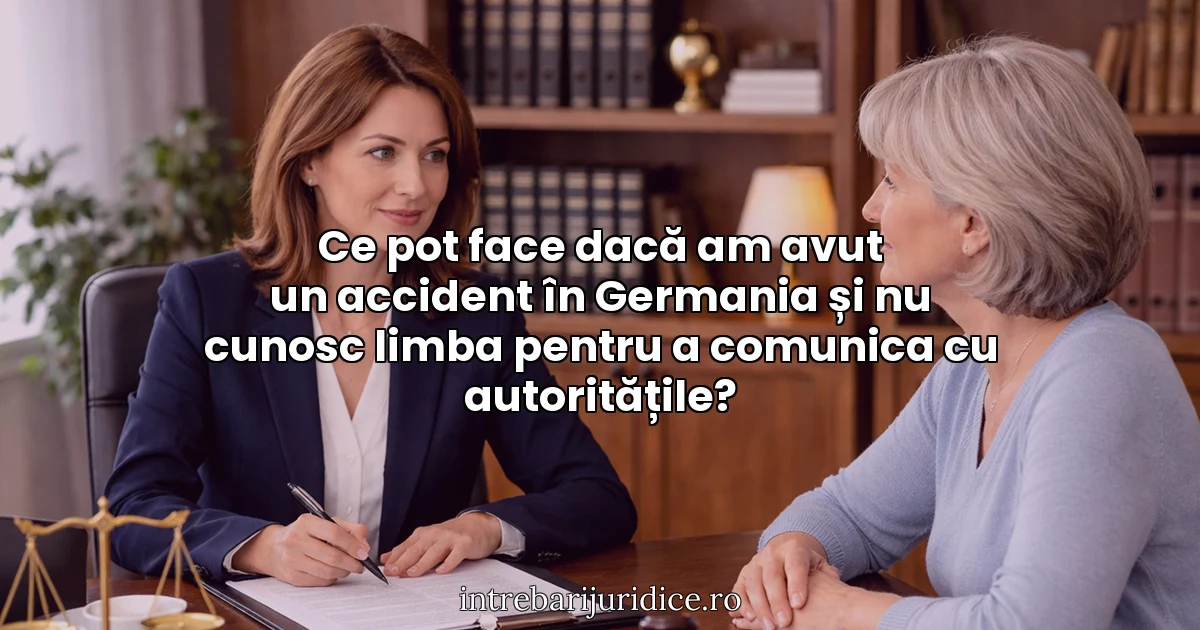 Ce pot face dacă am avut un accident în Germania și nu cunosc limba pentru a comunica cu autoritățile?