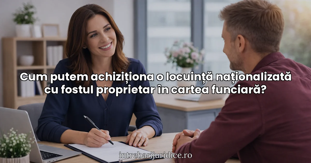 Cum putem achiziționa o locuință naționalizată cu fostul proprietar în cartea funciară?