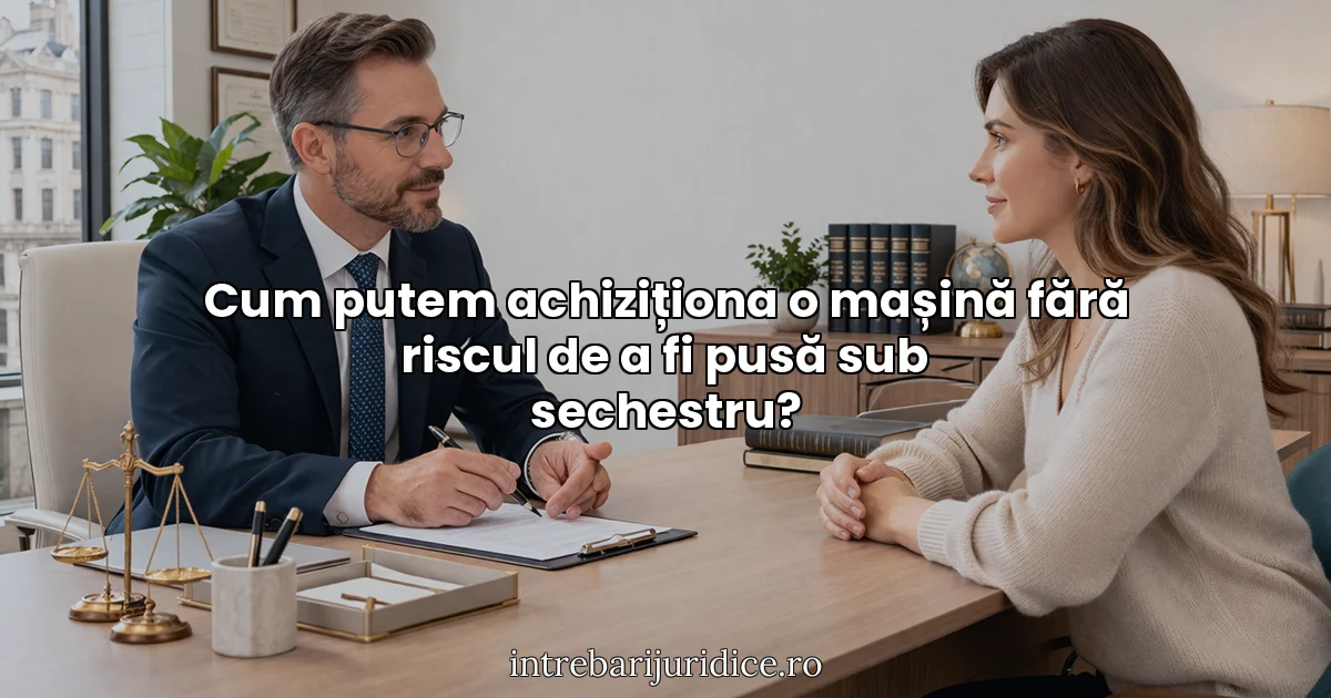 Cum putem achiziționa o mașină fără riscul de a fi pusă sub sechestru?
