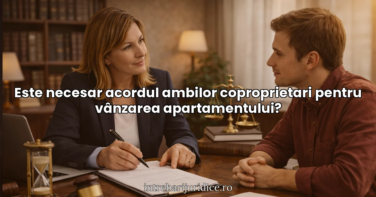 Este necesar acordul ambilor coproprietari pentru vânzarea apartamentului?