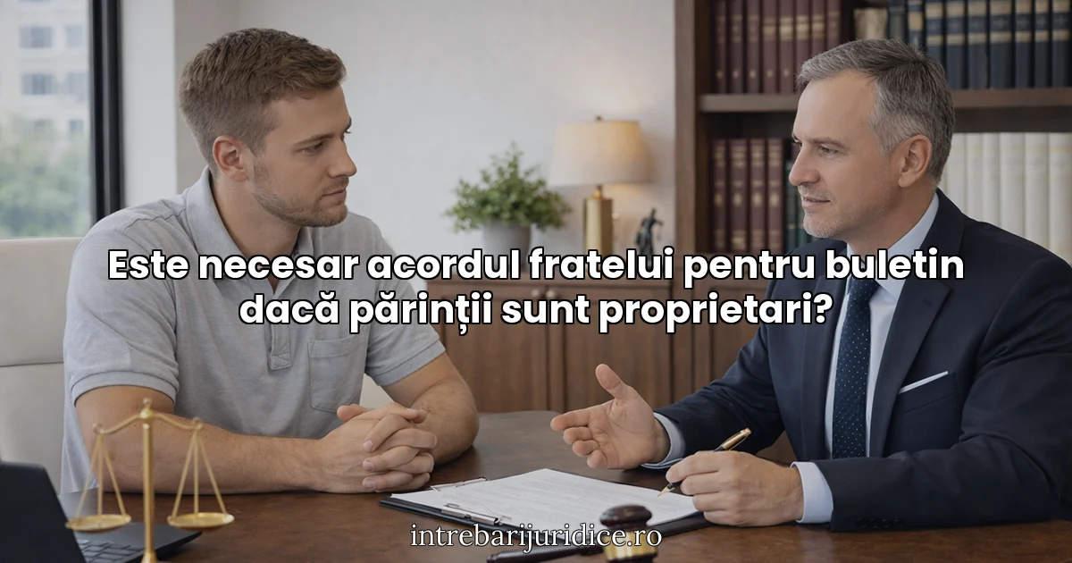 Este necesar acordul fratelui pentru buletin dacă părinții sunt proprietari?