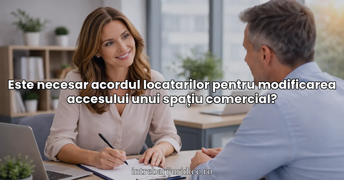 Este necesar acordul locatarilor pentru modificarea accesului unui spațiu comercial?