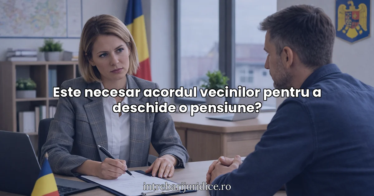 Este necesar acordul vecinilor pentru a deschide o pensiune?