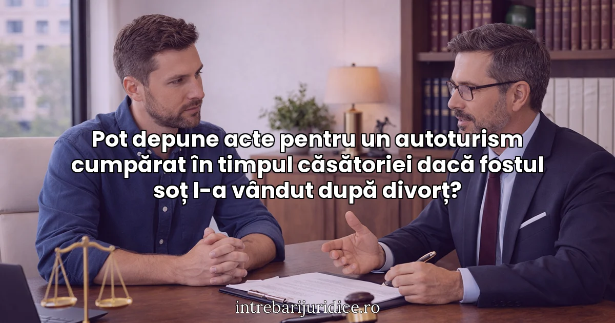 Pot depune acte pentru un autoturism cumpărat în timpul căsătoriei dacă fostul soț l-a vândut după divorț?
