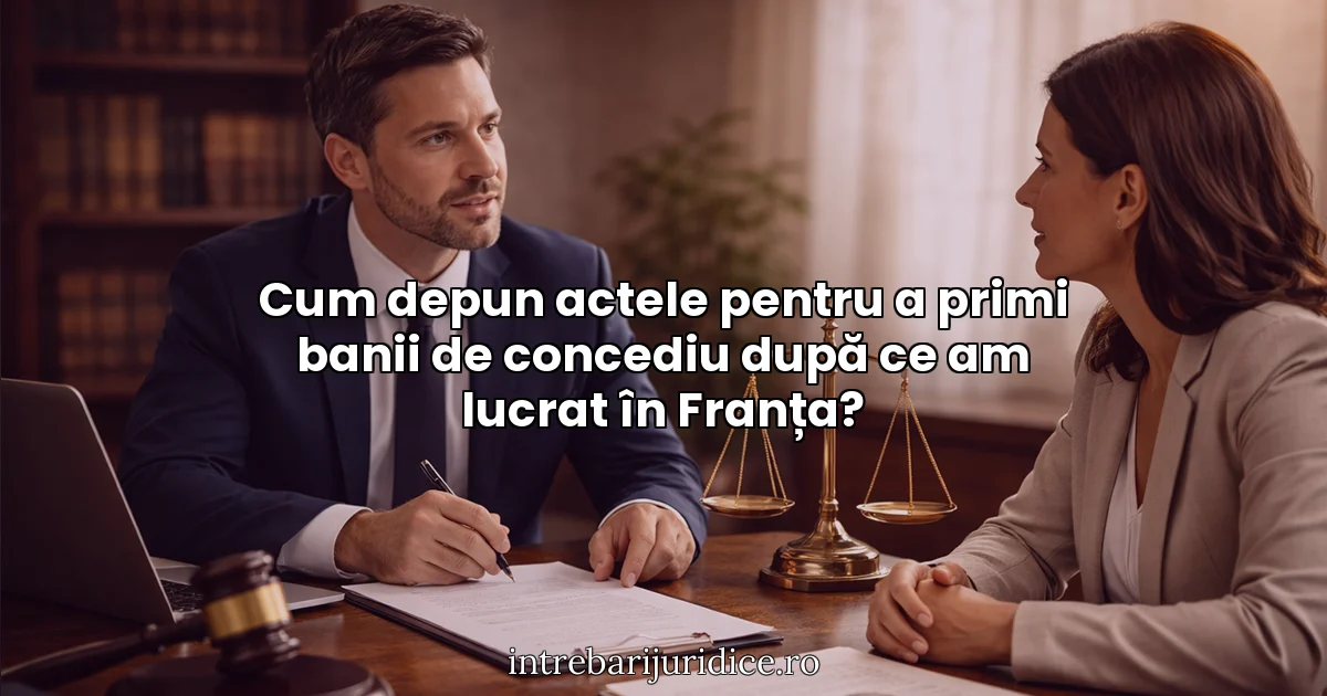 Cum depun actele pentru a primi banii de concediu după ce am lucrat în Franța?