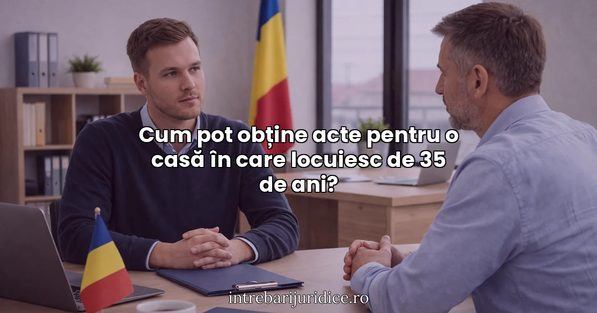 Cum pot obține acte pentru o casă în care locuiesc de 35 de ani?