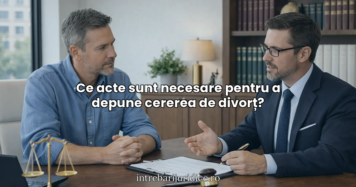 Ce acte sunt necesare pentru a depune cererea de divorț?