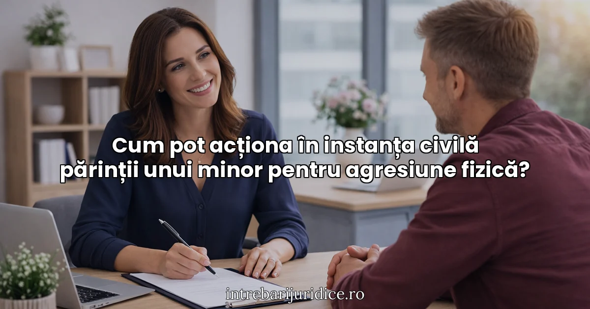Cum pot acționa în instanța civilă părinții unui minor pentru agresiune fizică?