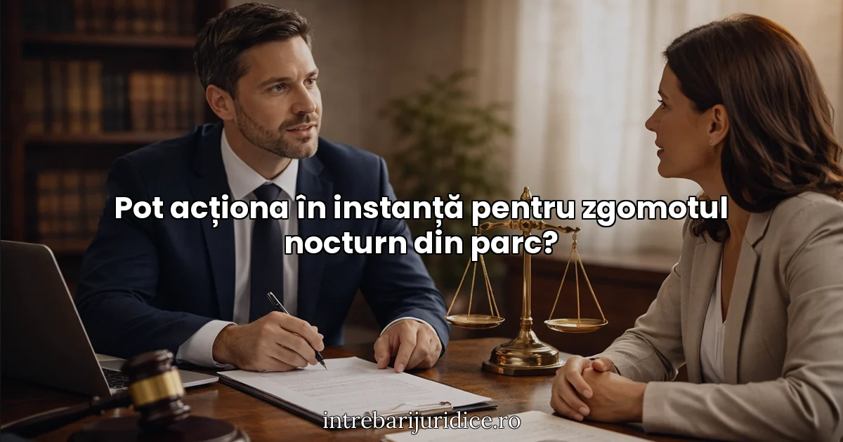 Pot acționa în instanță pentru zgomotul nocturn din parc?
