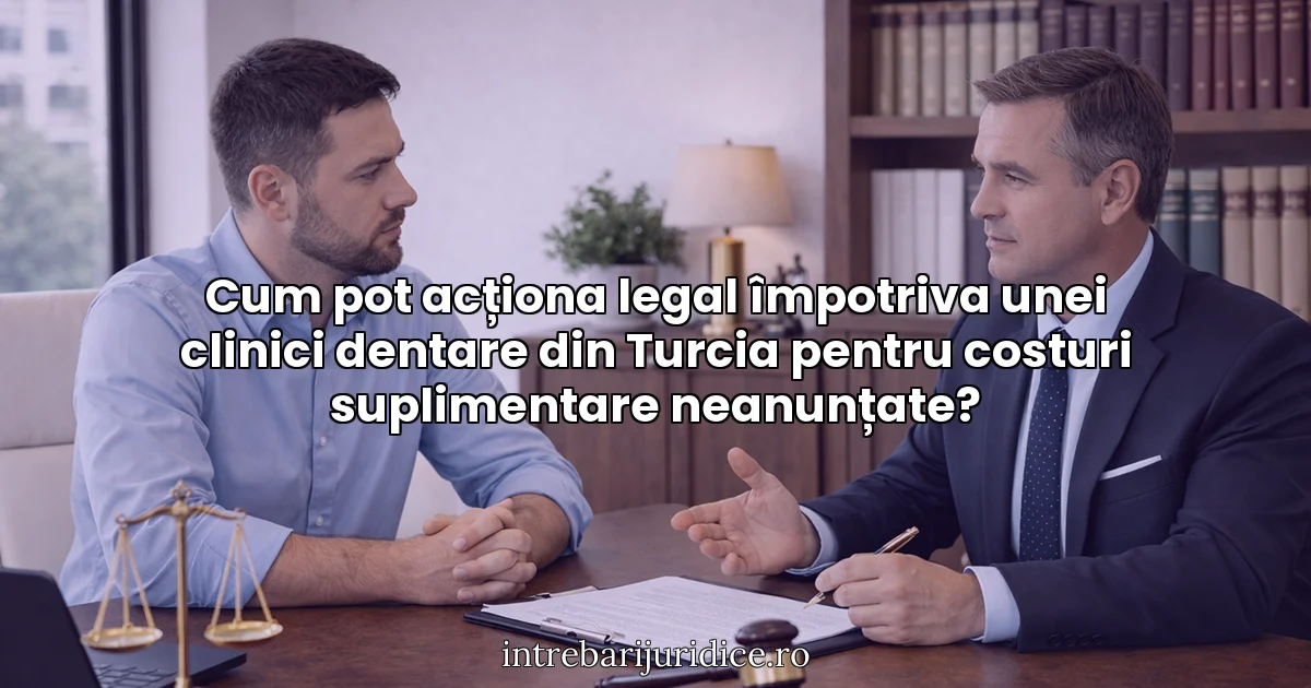 Cum pot acționa legal împotriva unei clinici dentare din Turcia pentru costuri suplimentare neanunțate?