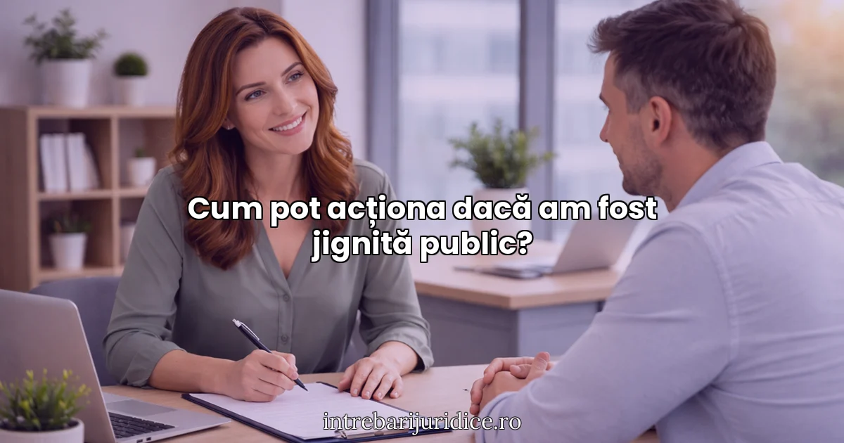 Cum pot acționa dacă am fost jignită public?