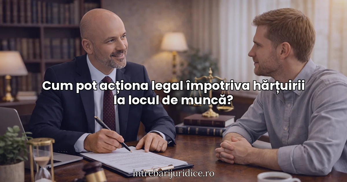 Cum pot acționa legal împotriva hărțuirii la locul de muncă?