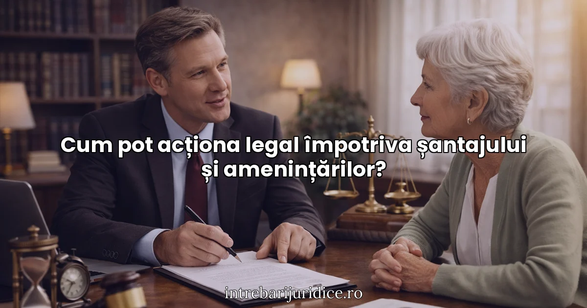 Cum pot acționa legal împotriva șantajului și amenințărilor?