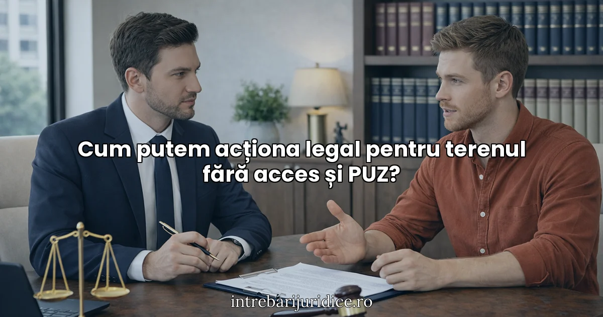 Cum putem acționa legal pentru terenul fără acces și PUZ?