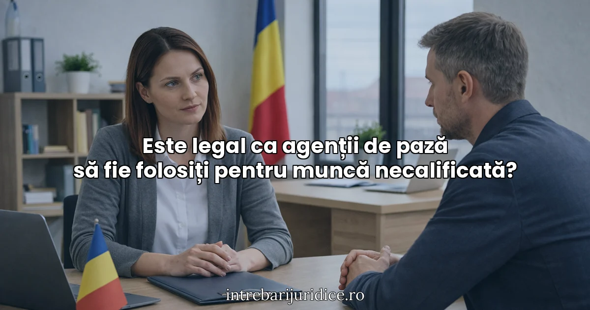 Este legal ca agenții de pază să fie folosiți pentru muncă necalificată?