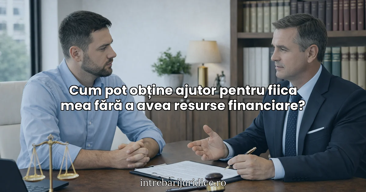 Cum pot obține ajutor pentru fiica mea fără a avea resurse financiare?