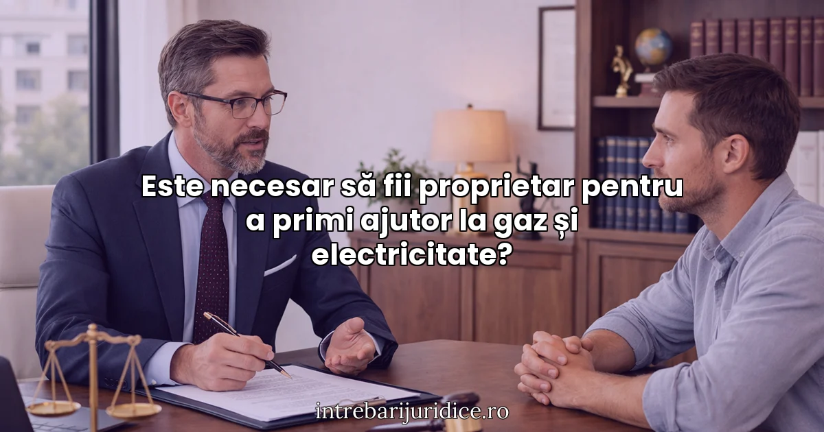 Este necesar să fii proprietar pentru a primi ajutor la gaz și electricitate?