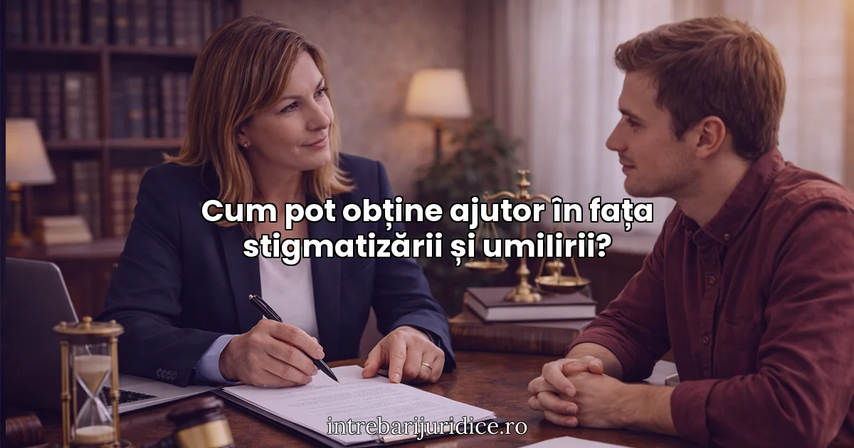 Cum pot obține ajutor în fața stigmatizării și umilirii?