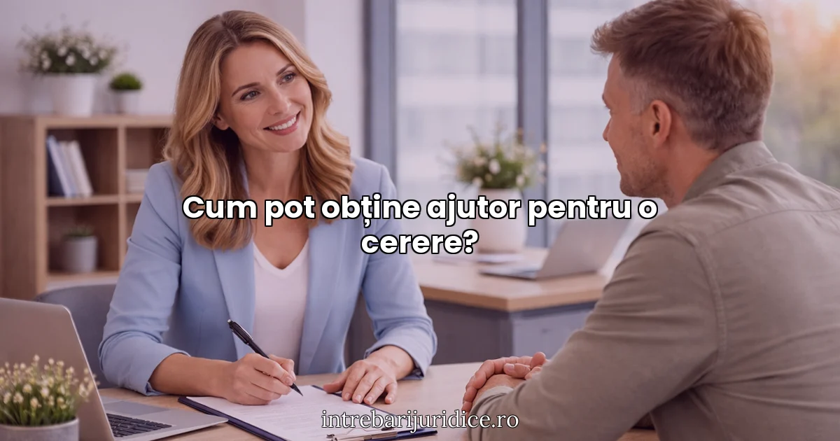Cum pot obține ajutor pentru o cerere?