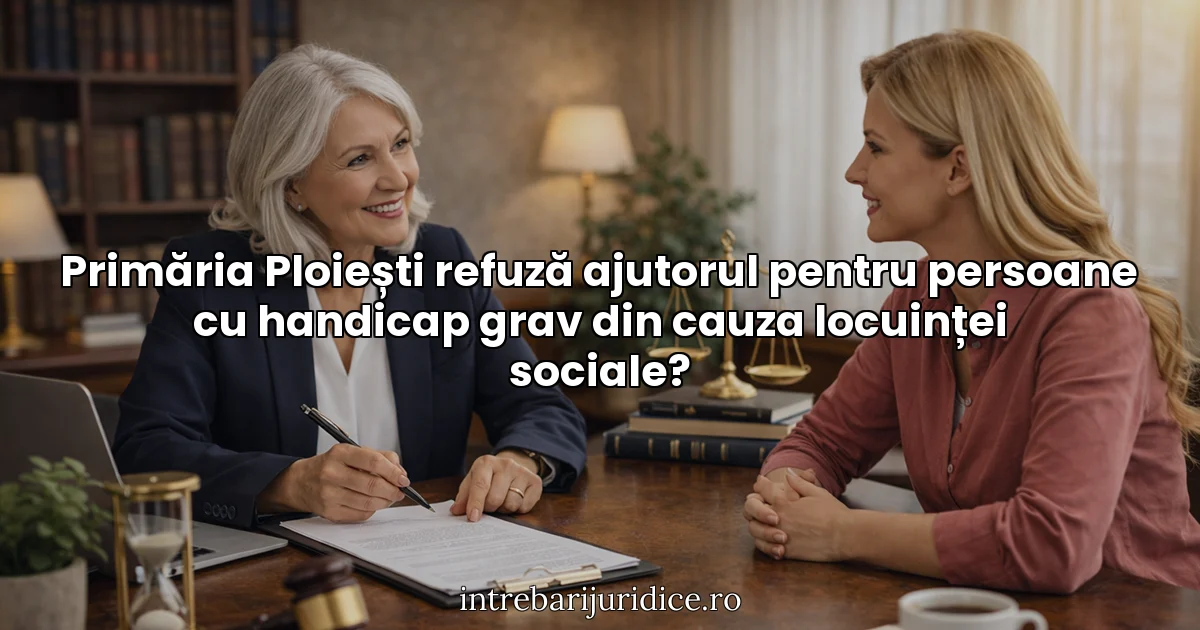 Primăria Ploiești refuză ajutorul pentru persoane cu handicap grav din cauza locuinței sociale?
