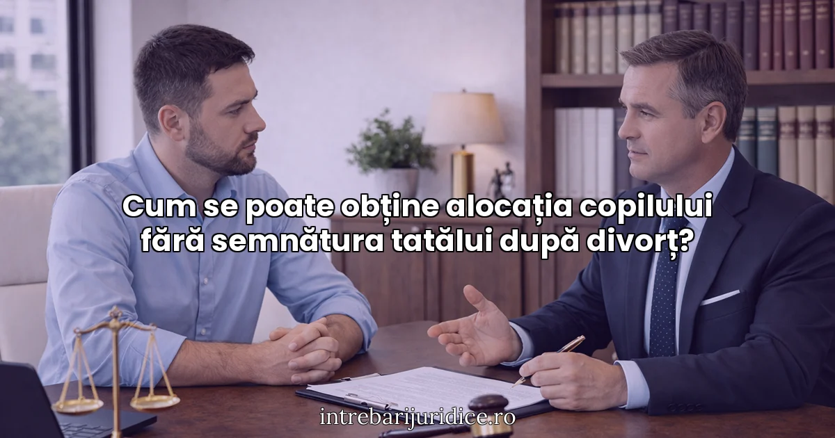 Cum se poate obține alocația copilului fără semnătura tatălui după divorț?
