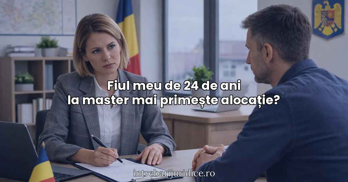 Fiul meu de 24 de ani la master mai primește alocație?