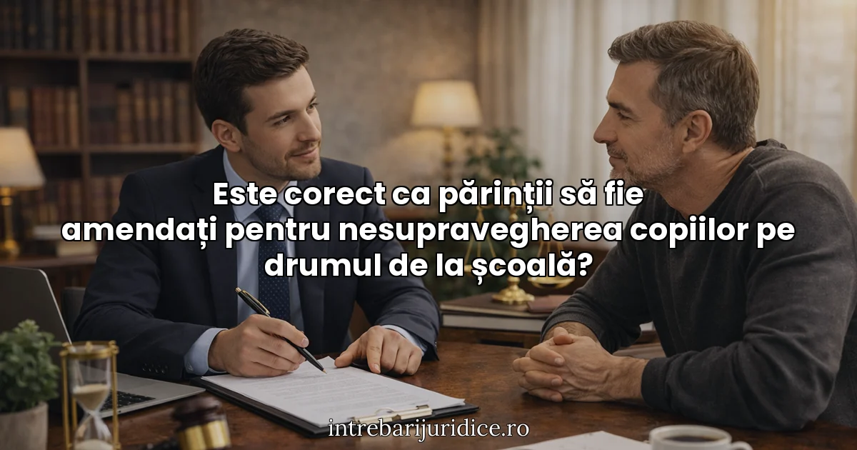 Este corect ca părinții să fie amendați pentru nesupravegherea copiilor pe drumul de la școală?