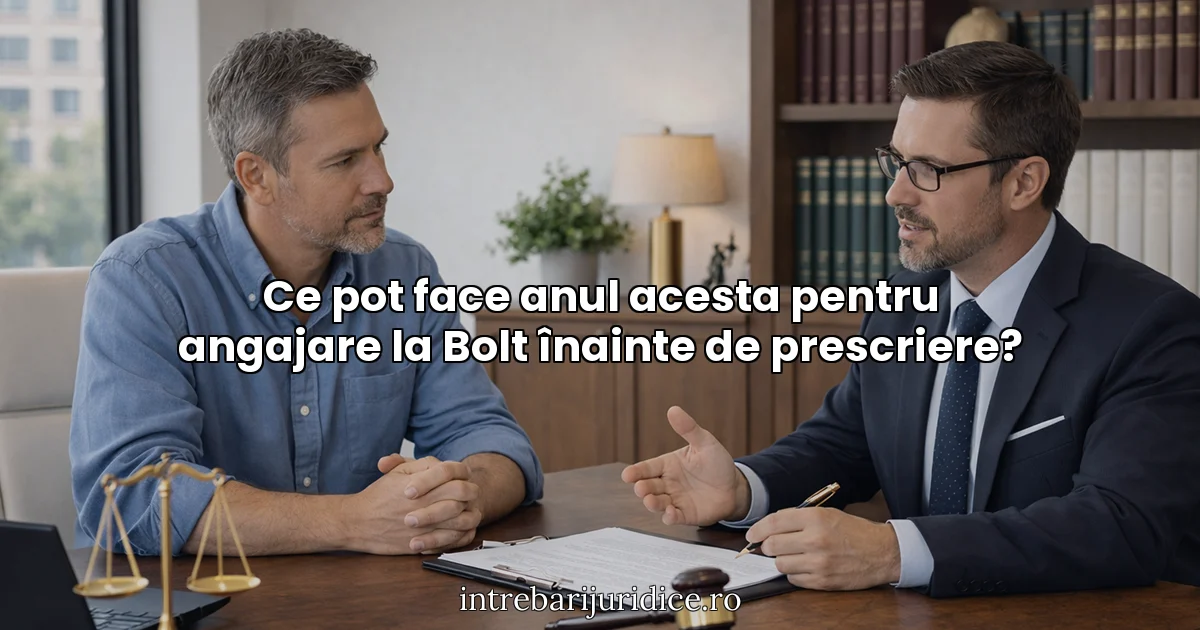 Ce pot face anul acesta pentru angajare la Bolt înainte de prescriere?