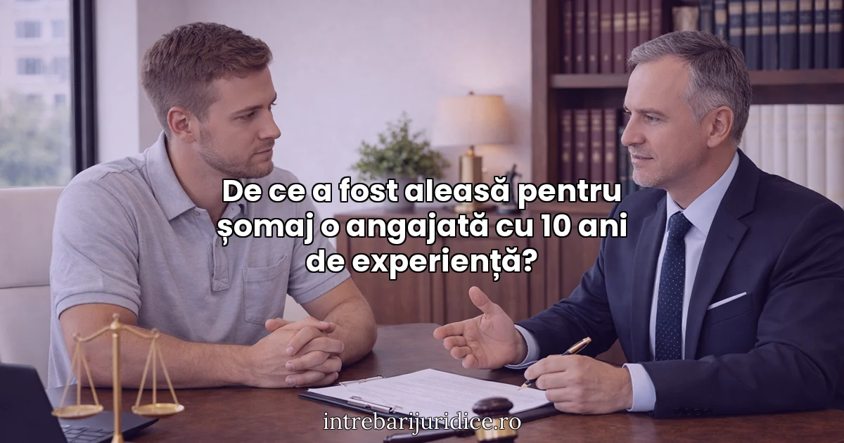 De ce a fost aleasă pentru șomaj o angajată cu 10 ani de experiență?