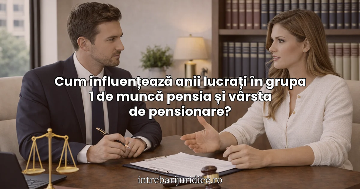 Cum influențează anii lucrați în grupa 1 de muncă pensia și vârsta de pensionare?