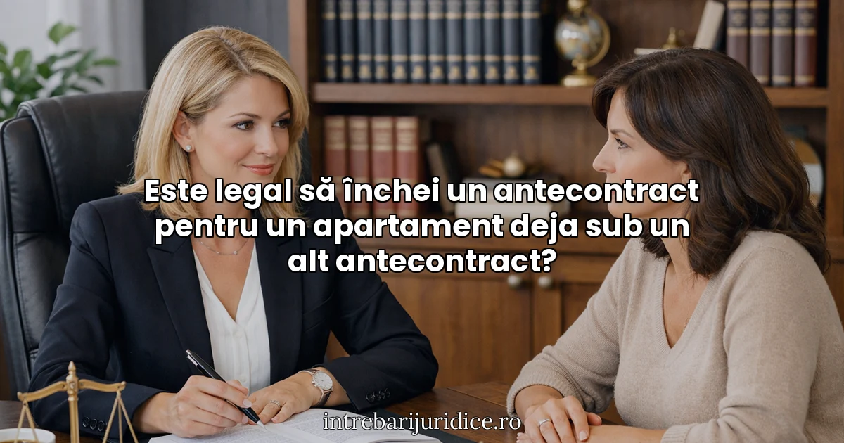 Este legal să închei un antecontract pentru un apartament deja sub un alt antecontract?