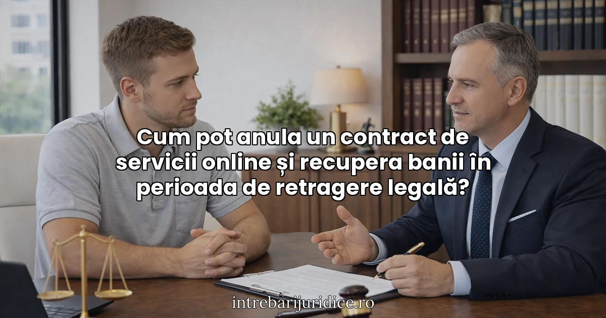 Cum pot anula un contract de servicii online și recupera banii în perioada de retragere legală?