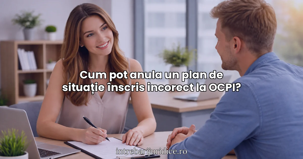 Cum pot anula un plan de situație înscris incorect la OCPI?