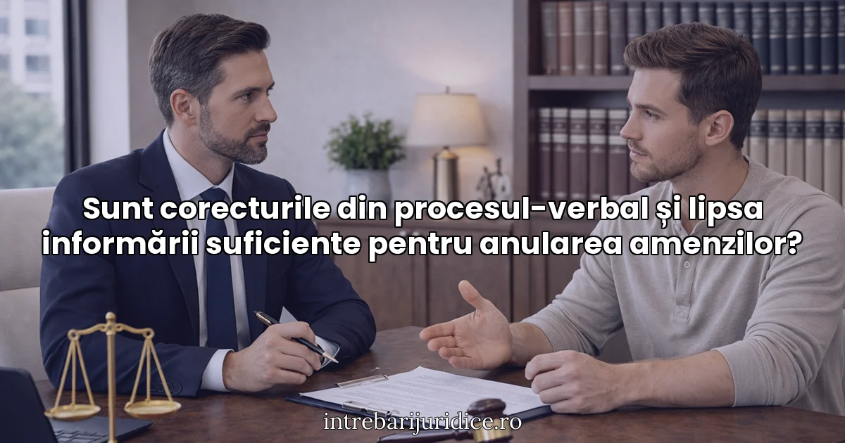Sunt corecturile din procesul-verbal și lipsa informării suficiente pentru anularea amenzilor?