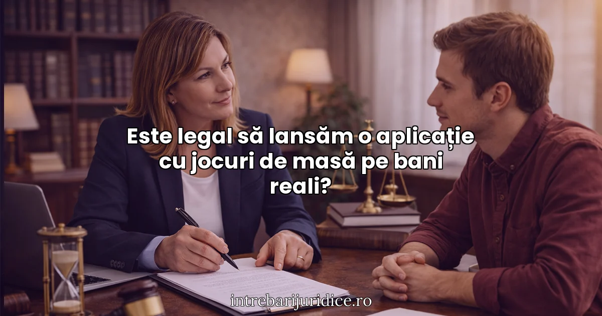 Este legal să lansăm o aplicație cu jocuri de masă pe bani reali?
