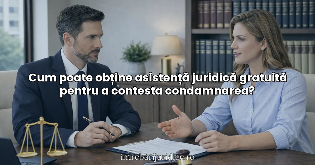 Cum poate obține asistență juridică gratuită pentru a contesta condamnarea?