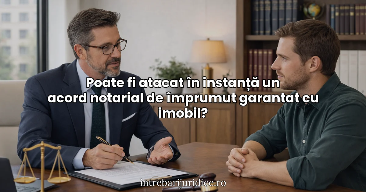 Poate fi atacat în instanță un acord notarial de împrumut garantat cu imobil?