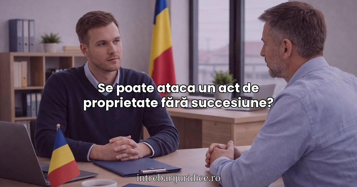 Se poate ataca un act de proprietate fără succesiune?