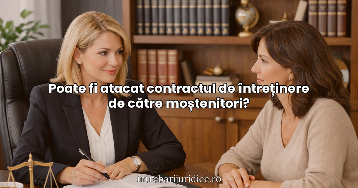 Poate fi atacat contractul de întreținere de către moștenitori?