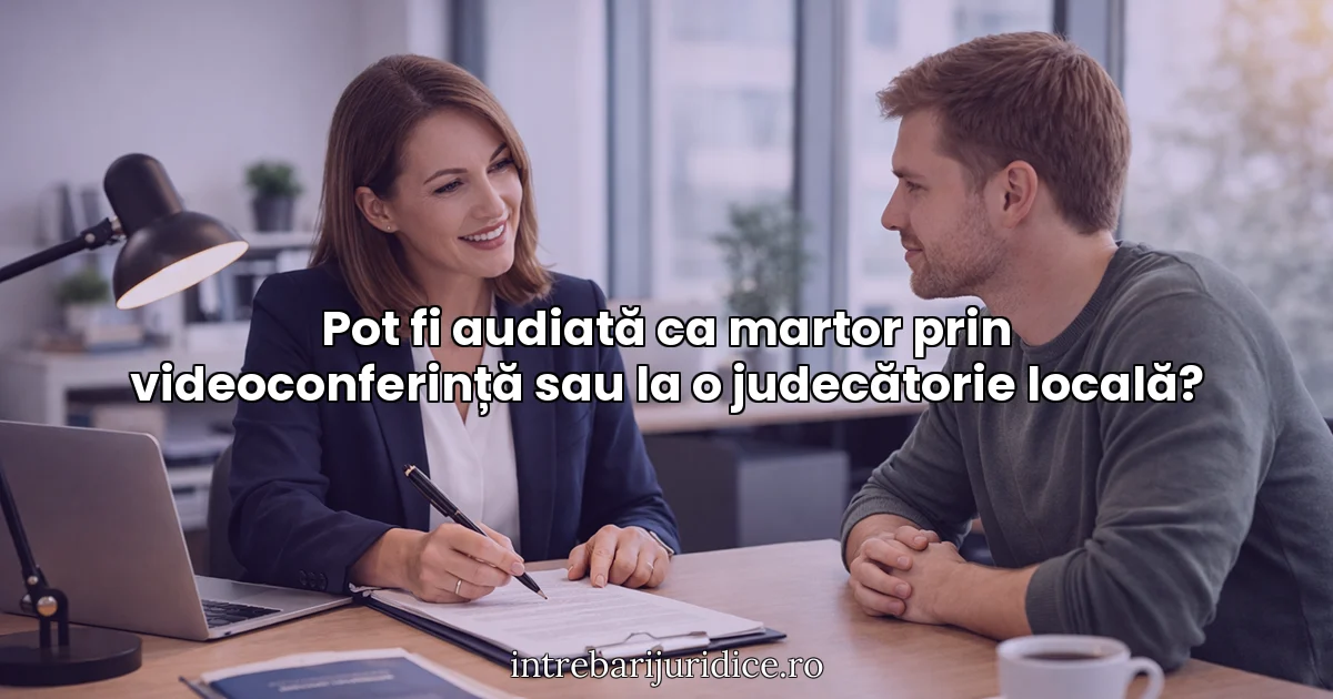 Pot fi audiată ca martor prin videoconferință sau la o judecătorie locală?