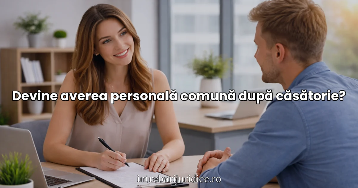 Devine averea personală comună după căsătorie?