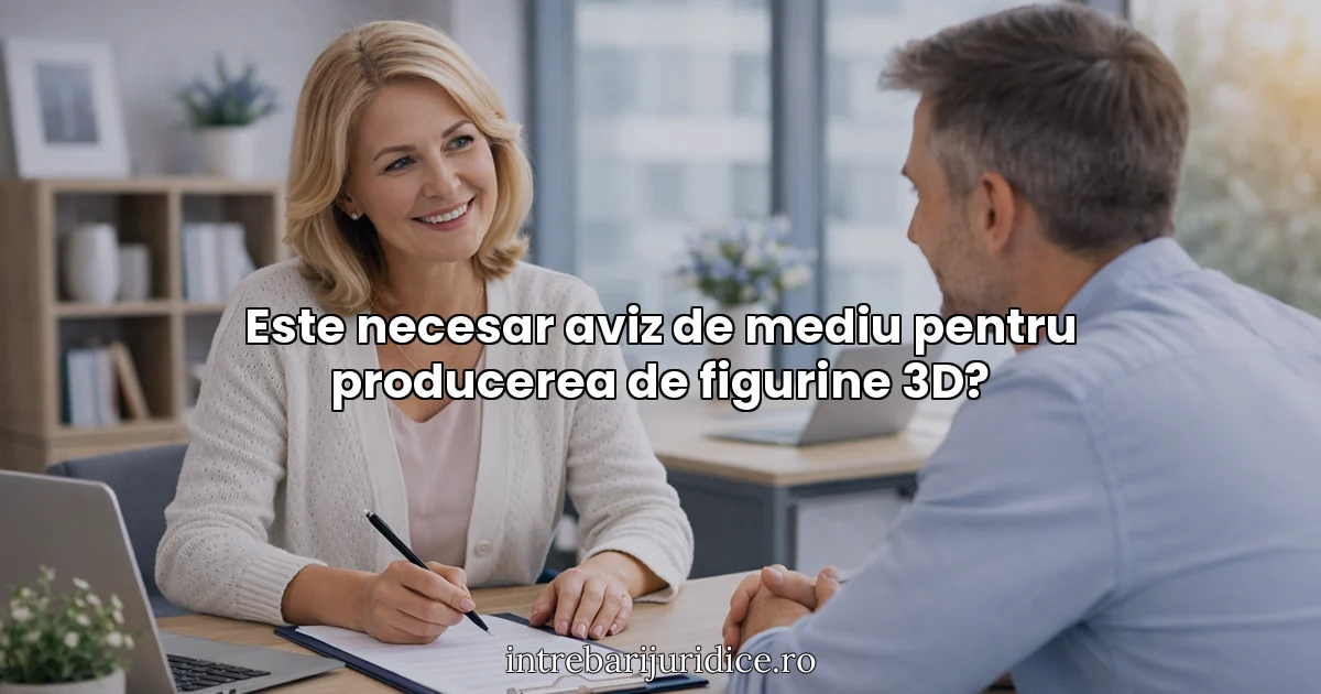 Este necesar aviz de mediu pentru producerea de figurine 3D?