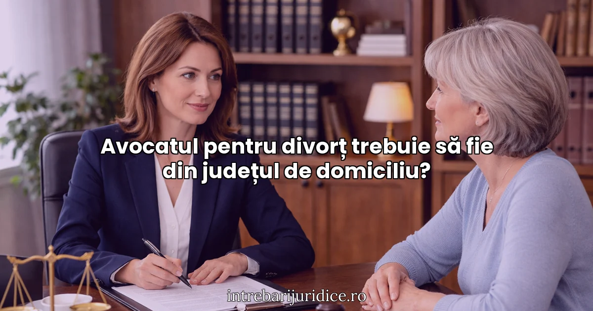 Avocatul pentru divorț trebuie să fie din județul de domiciliu?