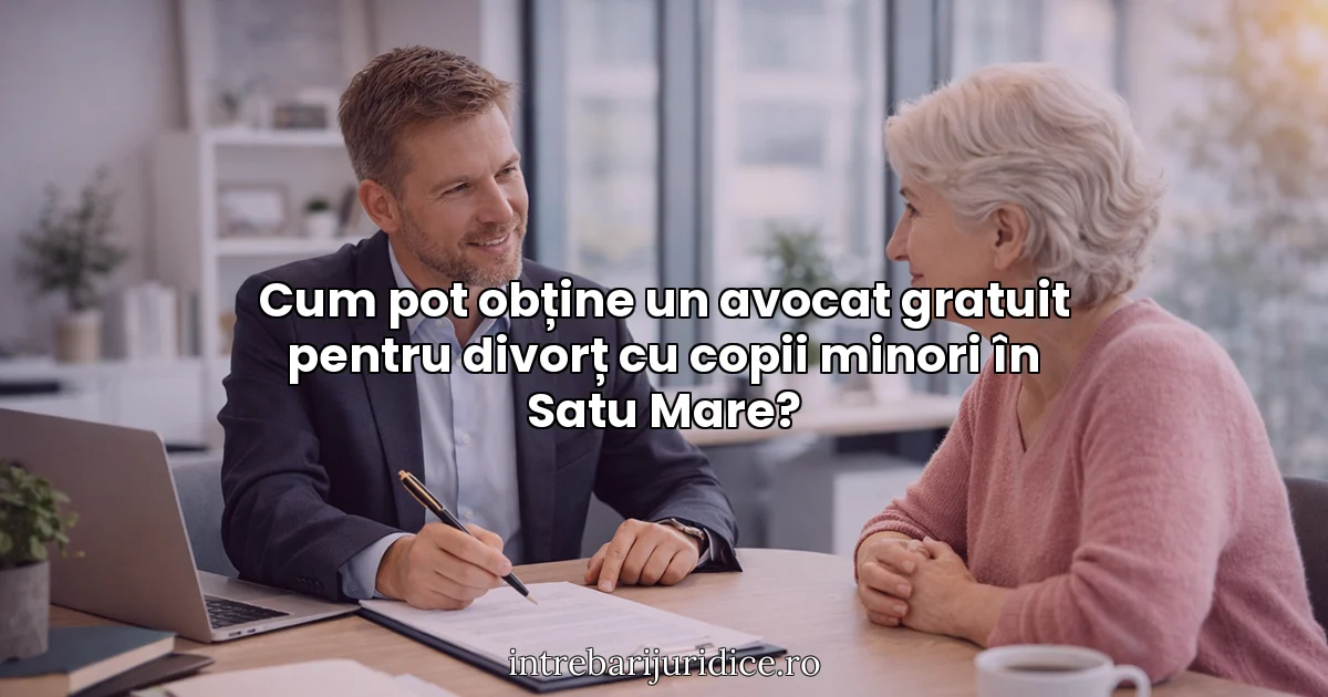 Cum pot obține un avocat gratuit pentru divorț cu copii minori în Satu Mare?