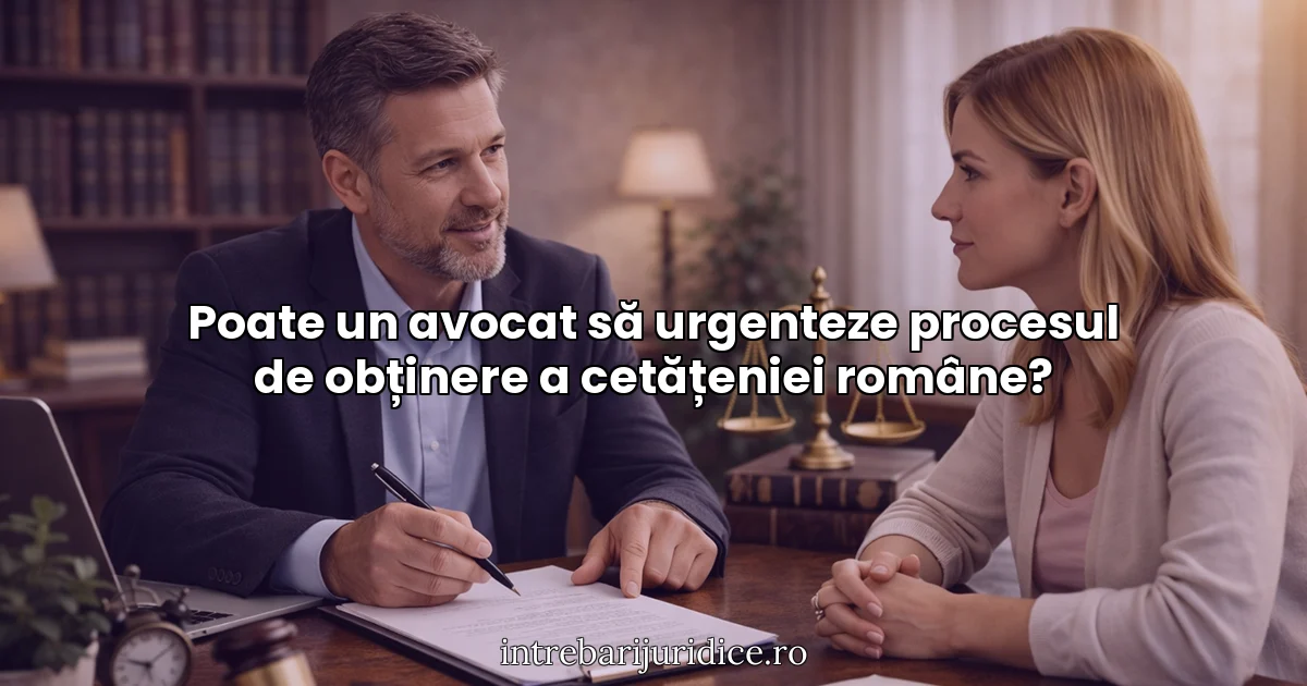 Poate un avocat să urgenteze procesul de obținere a cetățeniei române?