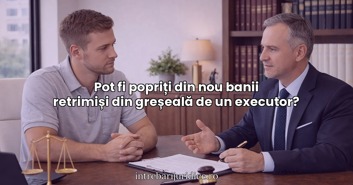 Pot fi popriți din nou banii retrimiși din greșeală de un executor?